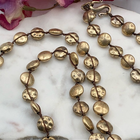 Lucky Brand Single Strand Textured Bead Station Necklace - Picture 11 of 13